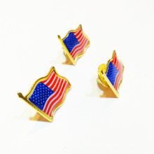 USA Flag Gold Plated Badge Collar Pins American National Map Brass Soft Hard Enamel Metal Lapel Pins